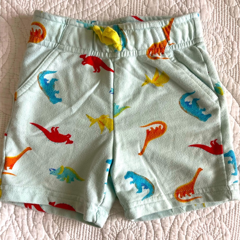 Cat & Jack Infant Baby Blue Boy Shorts With Dinosaurs Size 18 Months